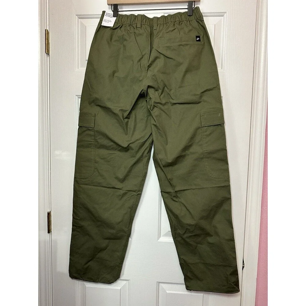 Size M Nike Sportswear Club Woven Cargo Pant Men Green HV1433-222 Loose Straight